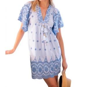NEW BELL BY ALICIA BELL angel dress in blue eyelet